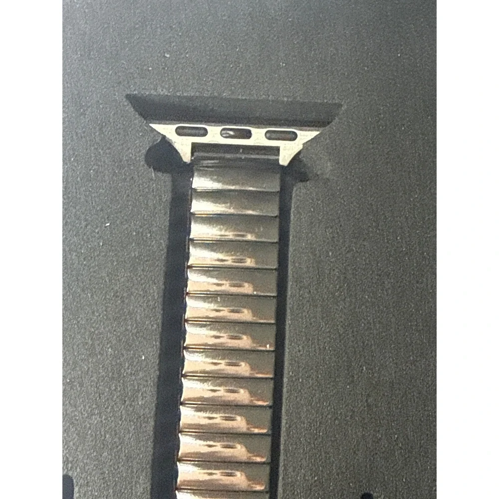 Posh Tech Slink Skinny Stainless Steel Band for Apple Watch Silver Tone casual